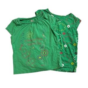 Two green 4T t-shirts
